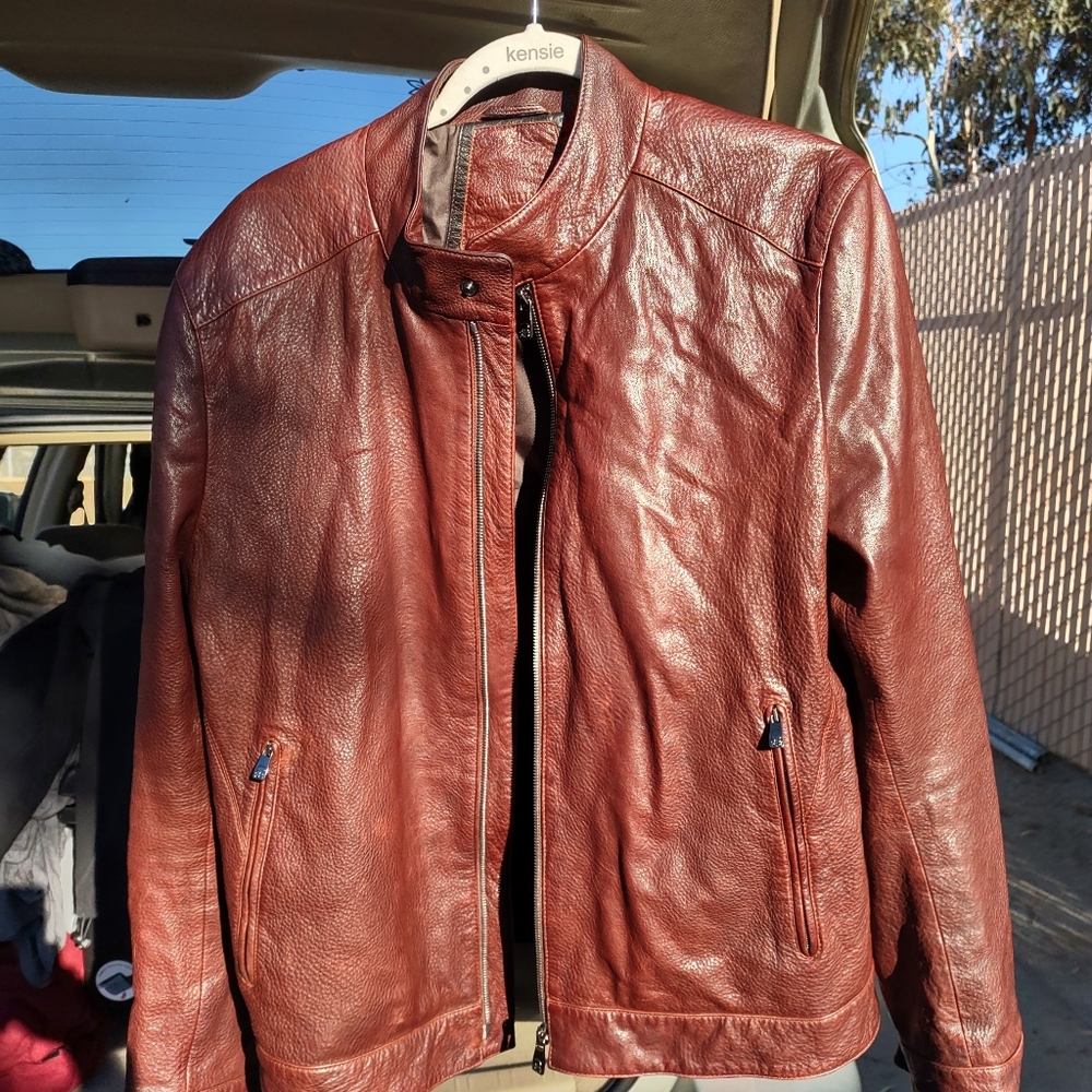 Mens Italian leather jacket